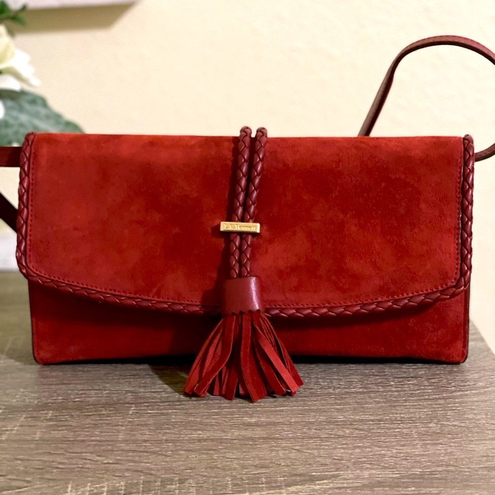 L.K. Bennett burgundy shoulder bag